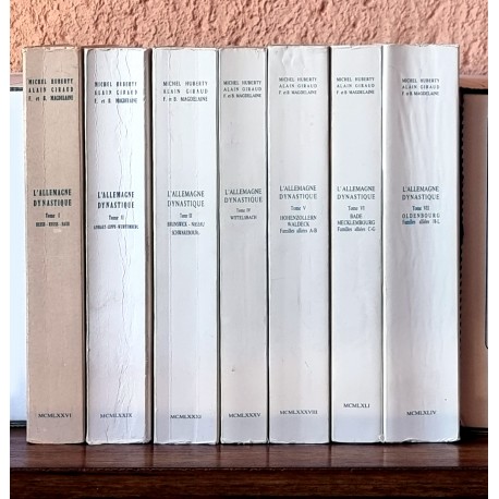 L'Allemagne dynastique 7 volumes Complet M. Huberty, A. Giraud, F. et B. Magdela